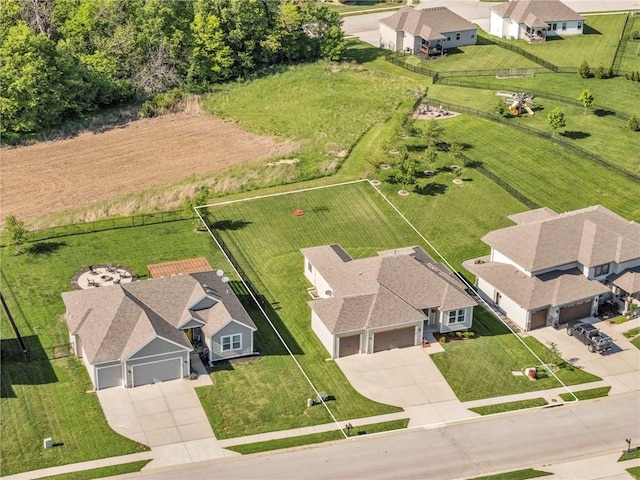 aerial perspective of suburban area