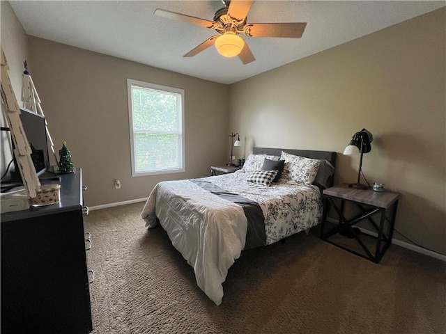 1530 Horseshoe Dr, Raymore, MO 64083 - bedroom with carpet flooring, baseboards, and ceiling fan