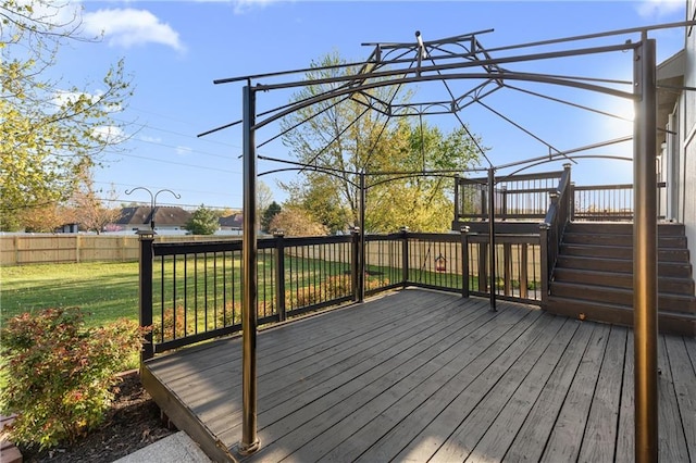 957 NW Dogwood Dr, Grain Valley, MO 64029 - wooden deck featuring stairs