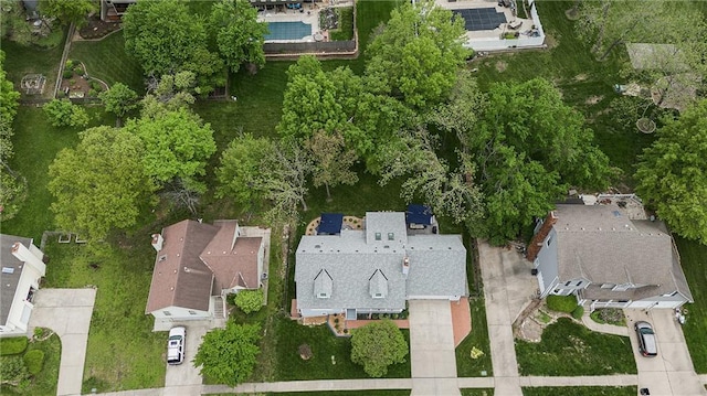 aerial overview of property's location featuring nearby suburban area