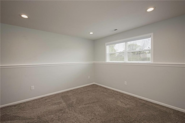 605 Carr St, Knob Noster, MO 65336 - unfurnished room with carpet, recessed lighting, and baseboards