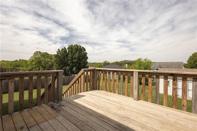 605 Carr St, Knob Noster, MO 65336 - view of wooden deck