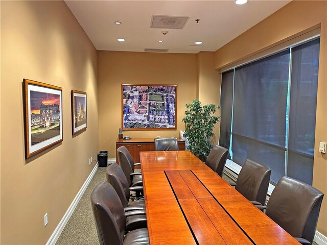4950 Central St Unit 102, Kansas City, MO 64112 - carpeted office space with baseboards and recessed lighting