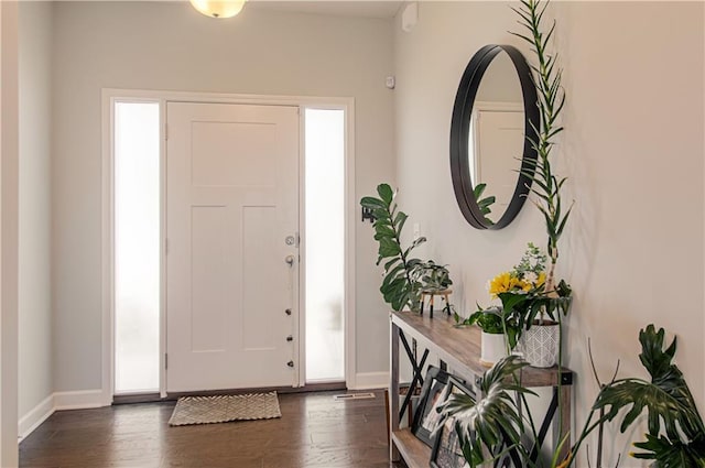 11021 N Oxford Ave, Kansas City, MO 64157 - entrance foyer featuring dark wood-style floors and baseboards