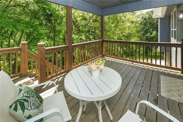 view of wooden deck