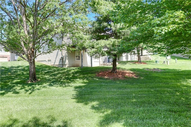 view of grassy yard