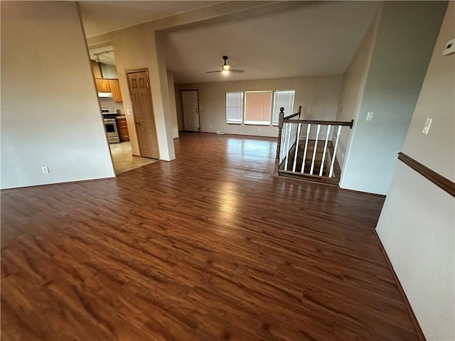 23249 NW Mitchell Rd, Garnett, KS 66032 - unfurnished room featuring wood finished floors, a ceiling fan, and baseboards