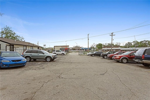 view of uncovered parking lot