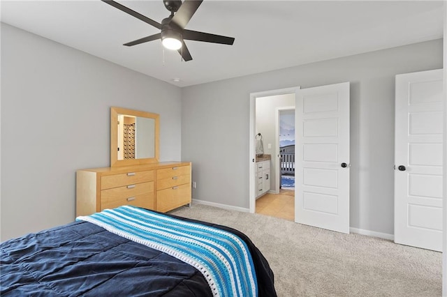 16780 W 170th Ct, Olathe, KS 66062 - bedroom featuring light carpet, baseboards, and ceiling fan
