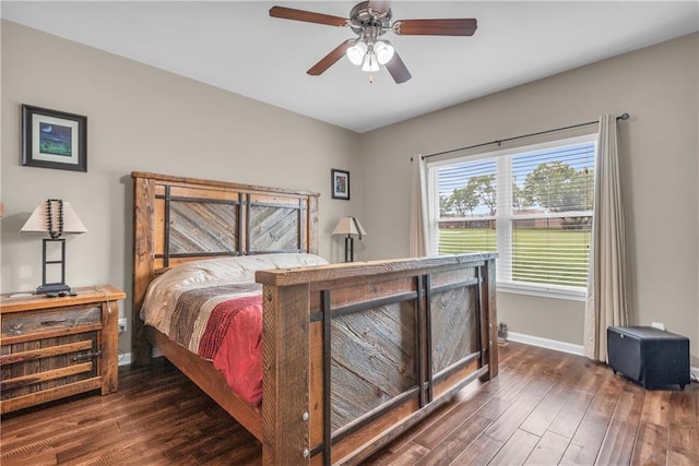 21923 W 116th Pl, Olathe, KS 66061 - bedroom featuring wood finished floors, baseboards, and a ceiling fan