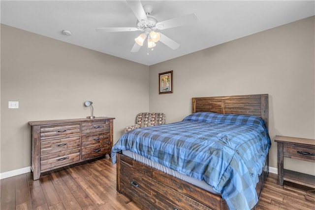 21923 W 116th Pl, Olathe, KS 66061 - bedroom with wood finished floors, baseboards, and ceiling fan