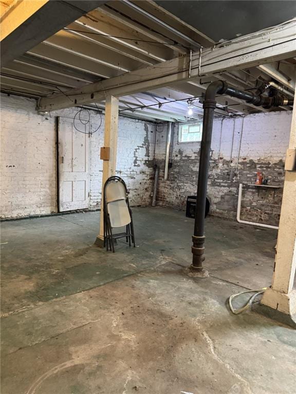 view of basement
