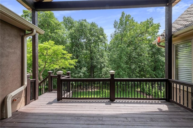 8129 Clearwater Pt, Parkville, MO 64152 - view of wooden deck