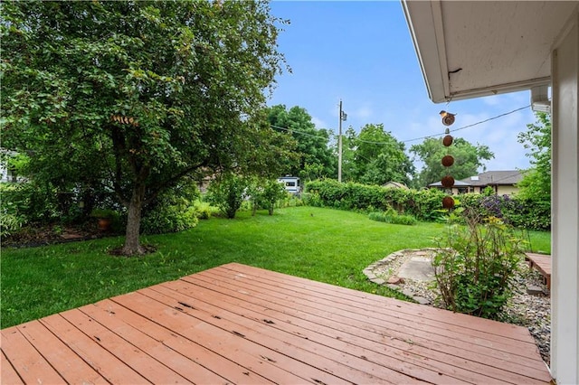 2113 N 155th St, Basehor, KS 66007 - wooden deck featuring a yard