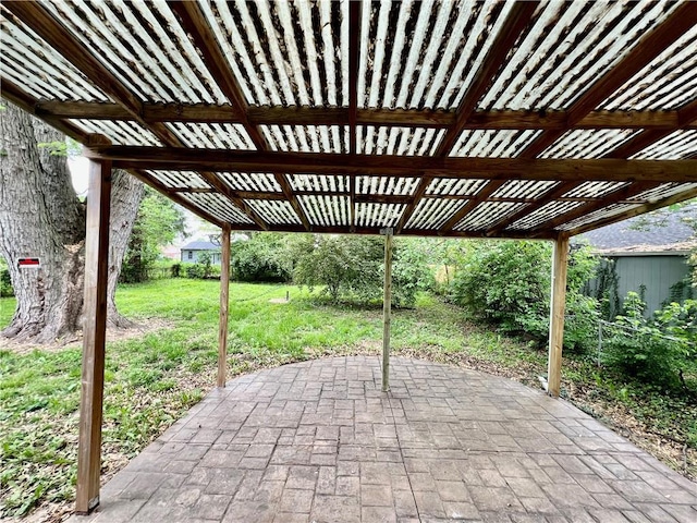 8416 Greenwood Rd, Raytown, MO 64138 - view of patio / terrace with a pergola