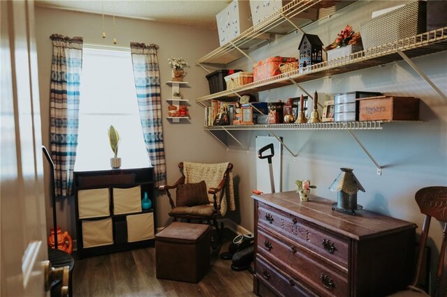 7164 State Route T Hwy, Amazonia, MO 64421 - sitting room with dark wood-type flooring