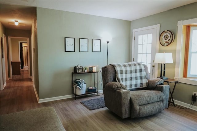 7166 State Route T Hwy, Amazonia, MO 64421 - living area featuring wood finished floors and baseboards