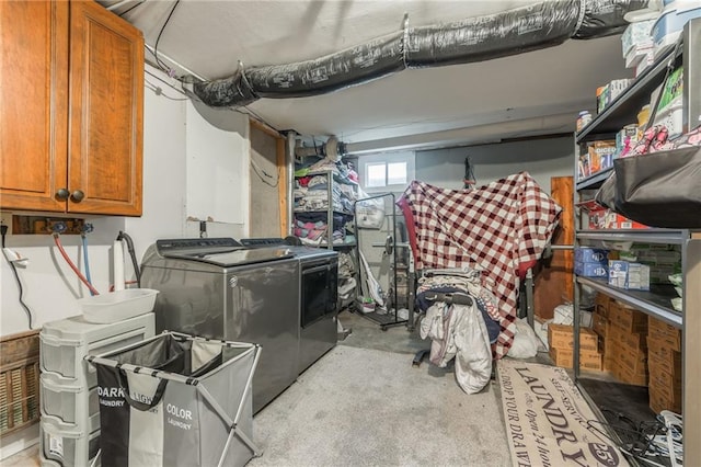 13813 Petty Rd, Kearney, MO 64060 - laundry area with cabinet space and washer and dryer