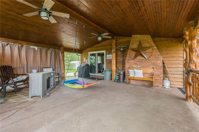 13813 Petty Rd, Kearney, MO 64060 - view of patio with a ceiling fan