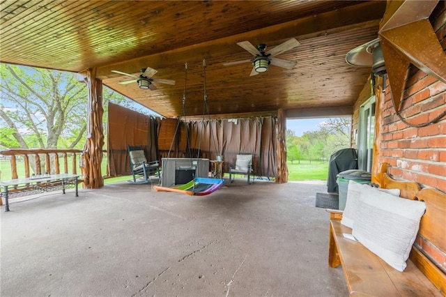 13813 Petty Rd, Kearney, MO 64060 - view of patio with a ceiling fan
