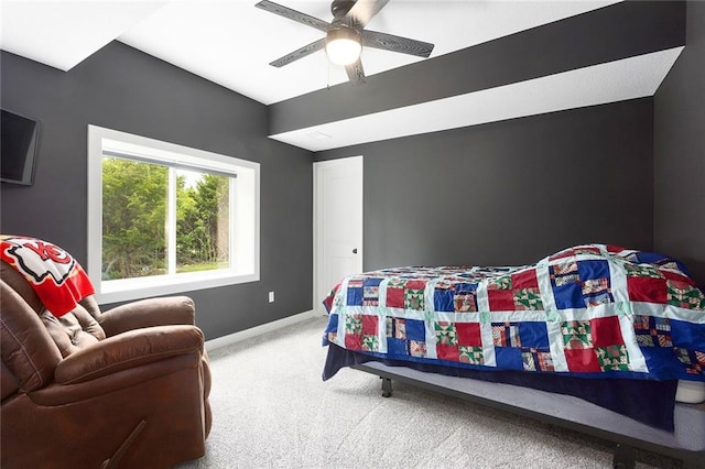 28897 Hackberry Cir, Paola, KS 66071 - bedroom featuring carpet floors, baseboards, and a ceiling fan