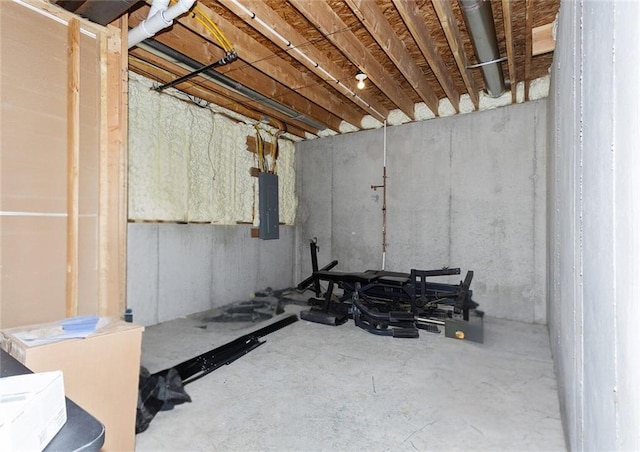 28897 Hackberry Cir, Paola, KS 66071 - unfinished below grade area with electric panel
