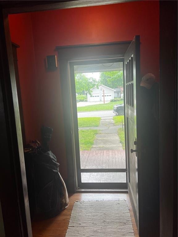 315 W 4th St, Ottawa, KS 66067 - doorway with wood finished floors