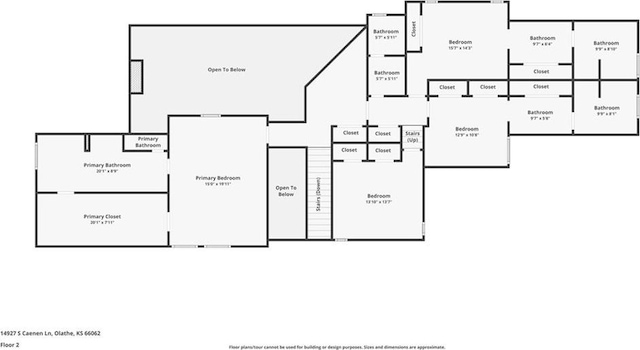 14927 S Caenen Ln, Olathe, KS 66062 - floor plan / room layout