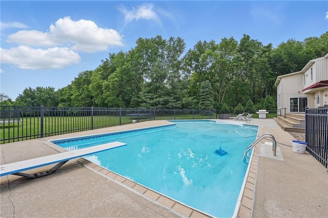 14927 S Caenen Ln, Olathe, KS 66062 - view of pool with a patio area and a diving board