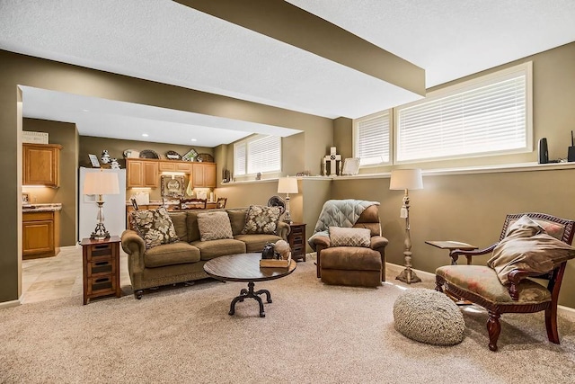 9008 N Hunter Ave, Kansas City, MO 64157 - living room with light colored carpet and baseboards