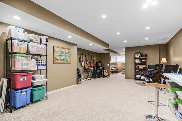 9008 N Hunter Ave, Kansas City, MO 64157 - carpeted office space with recessed lighting and baseboards