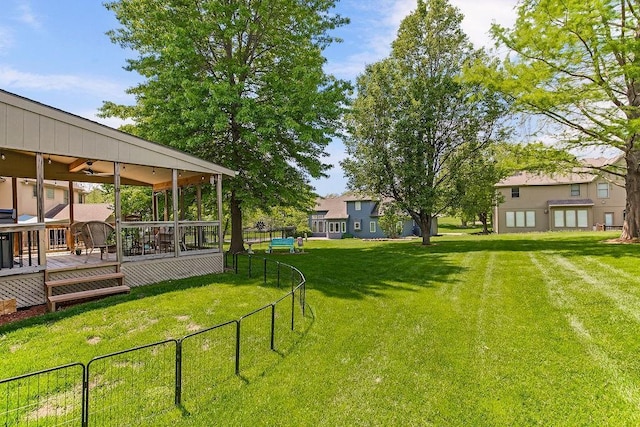 9008 N Hunter Ave, Kansas City, MO 64157 - view of yard with a deck