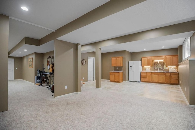 9008 N Hunter Ave, Kansas City, MO 64157 - living area with light colored carpet and recessed lighting