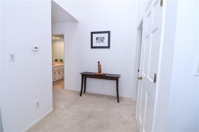 2218 Condolea Ter, Leawood, KS 66209 - corridor featuring light colored carpet and baseboards