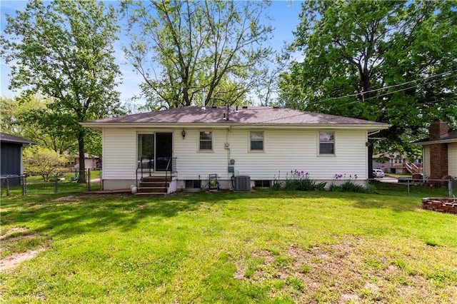 1608 SE Hillside Dr, Oak Grove, MO 64075 - rear view of property featuring central air condition unit