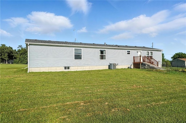 39460 Indianapolis Rd, Lane, KS 66042 - rear view of house with a yard