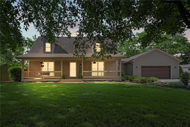 21815 W 73rd Ter, Shawnee, KS 66218 - view of front facade with a garage and covered porch
