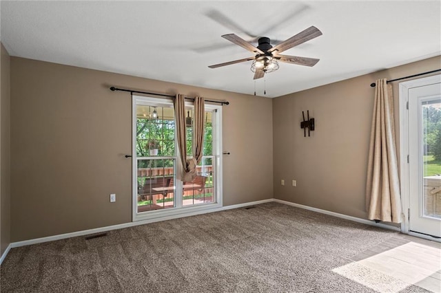 21815 W 73rd Ter, Shawnee, KS 66218 - carpeted empty room featuring ceiling fan and baseboards