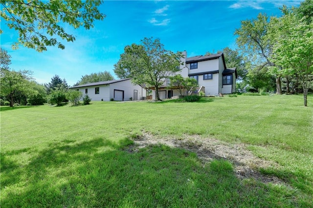 view of grassy yard