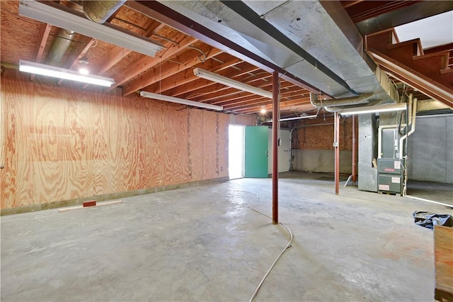 basement with stairs