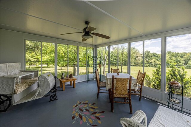 537 NE State Route 13th Hwy, Warrensburg, MO 64093 - sunroom with ceiling fan, healthy amount of natural light, and outdoor dining area