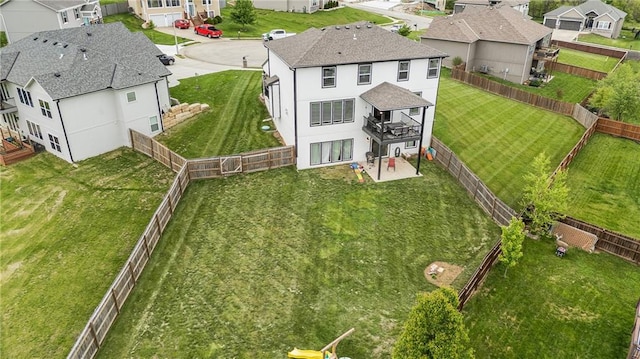aerial view of residential area
