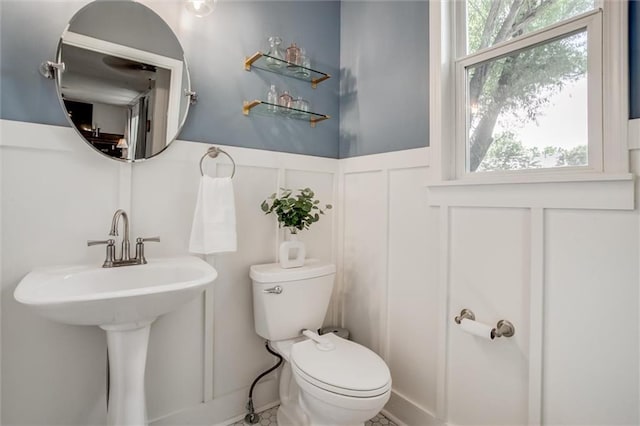 1849 W Cedar St, Olathe, KS 66061 - half bath with a decorative wall and wainscoting
