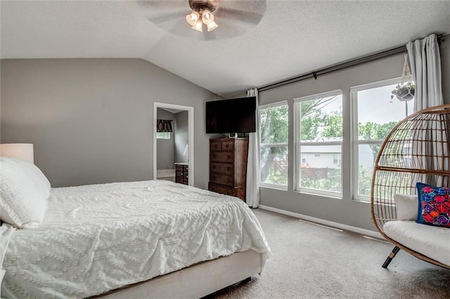 1849 W Cedar St, Olathe, KS 66061 - carpeted bedroom with lofted ceiling and ceiling fan