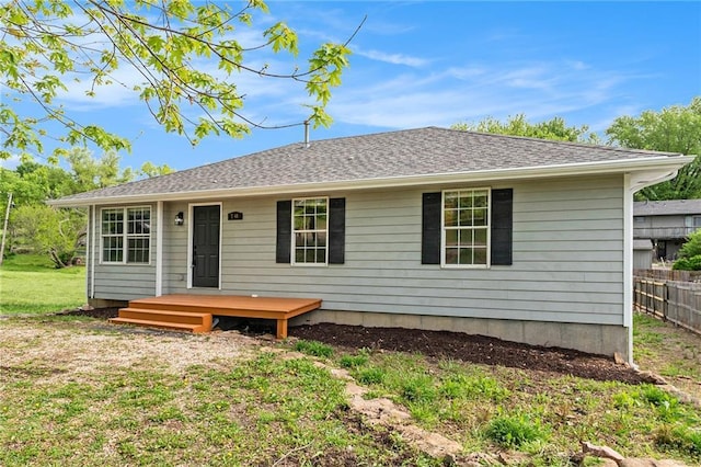 view of rear view of property
