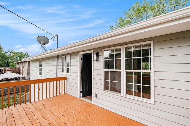 view of wooden deck