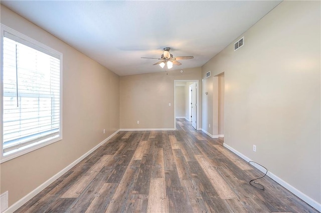 507 W 26th St, Higginsville, MO 64037 - unfurnished room featuring a ceiling fan, wood finished floors, and baseboards