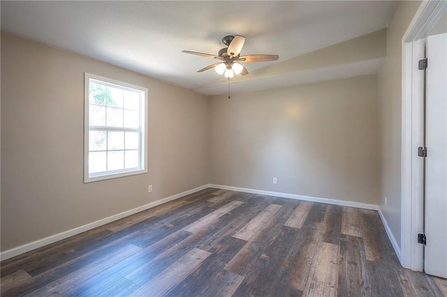507 W 26th St, Higginsville, MO 64037 - unfurnished room featuring ceiling fan, wood finished floors, and baseboards