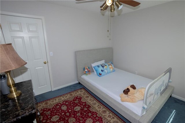 16366 S Hunter St, Olathe, KS 66062 - bedroom featuring ceiling fan and baseboards