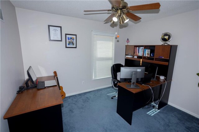 16366 S Hunter St, Olathe, KS 66062 - carpeted office space with a ceiling fan and baseboards